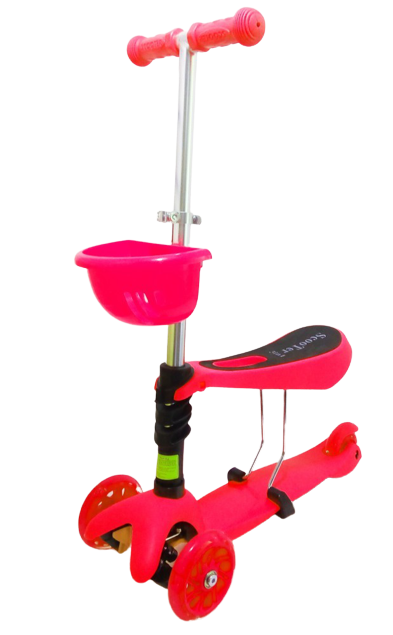 Самокат детский трехколесный Mini Baby Красный (2T1001)