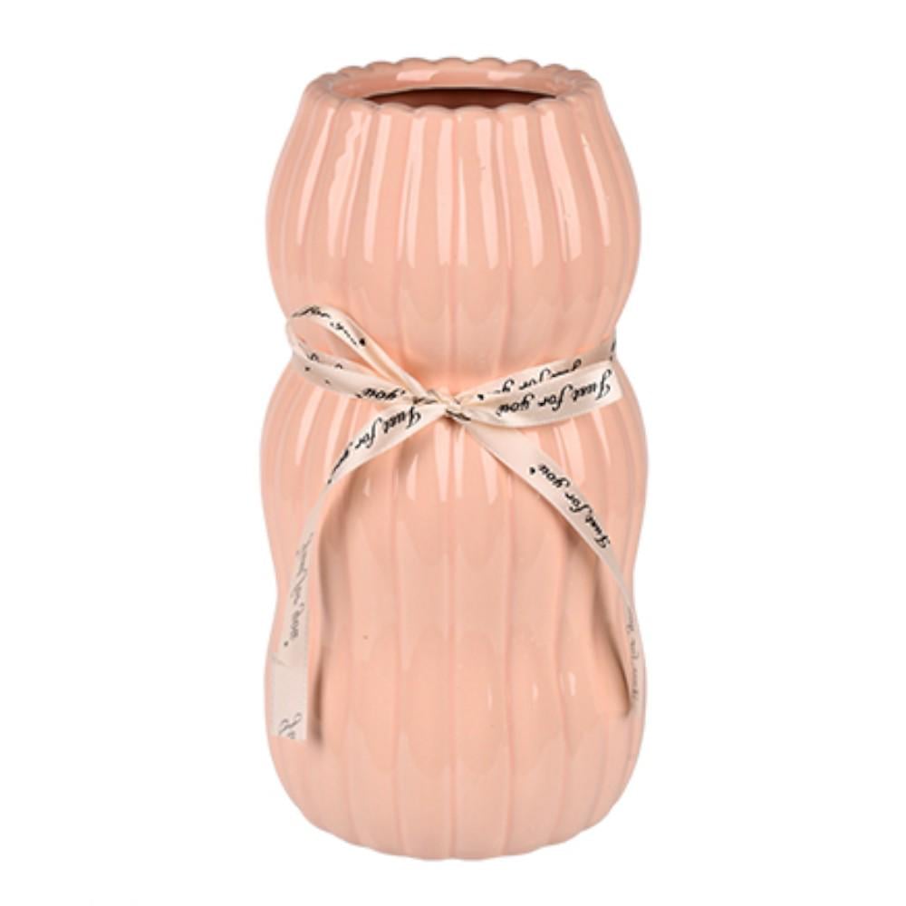 Ваза настольная Glory R10306-L 26х9 см Розовый (31845095)