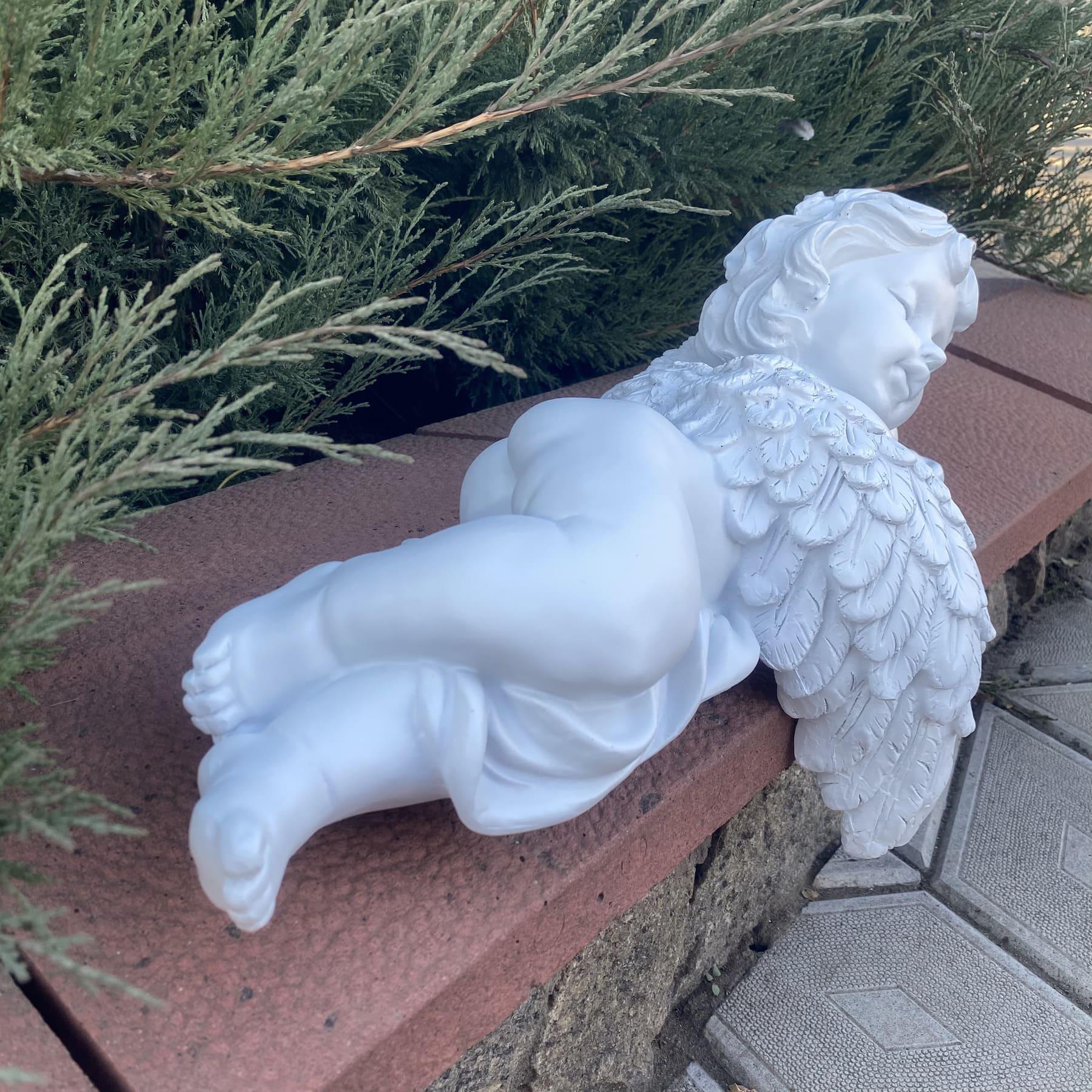 Садова фігура Янгол лежить опустивши ліве крило (4125) - фото 4 Садова фігура Янгол лежить опустивши ліве крило (4125) - фото 4