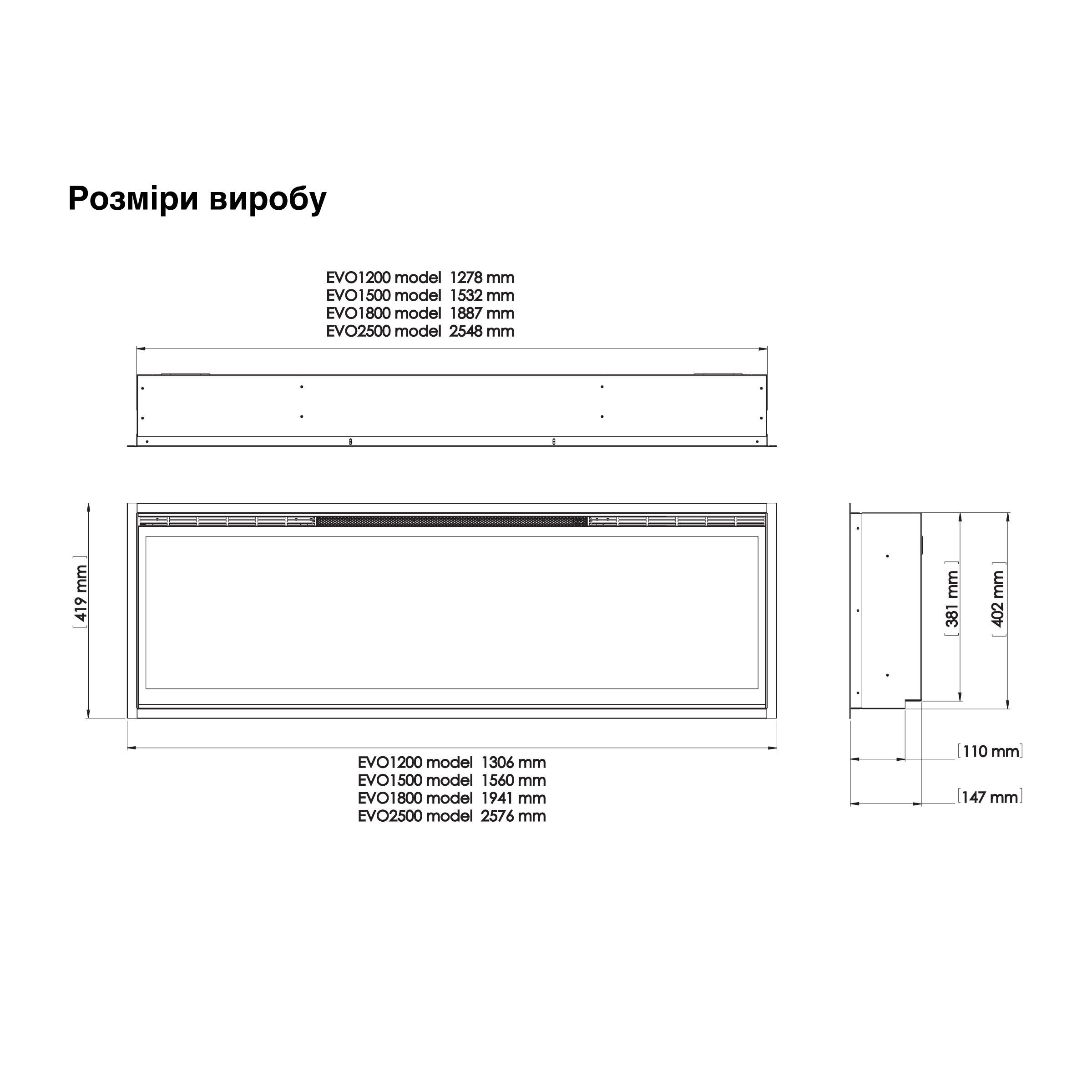 Электрокамин с обогревом с дровами и кристаллами стекла Dimplex Ignite Evolve 60 (EVO1500) - фото 3