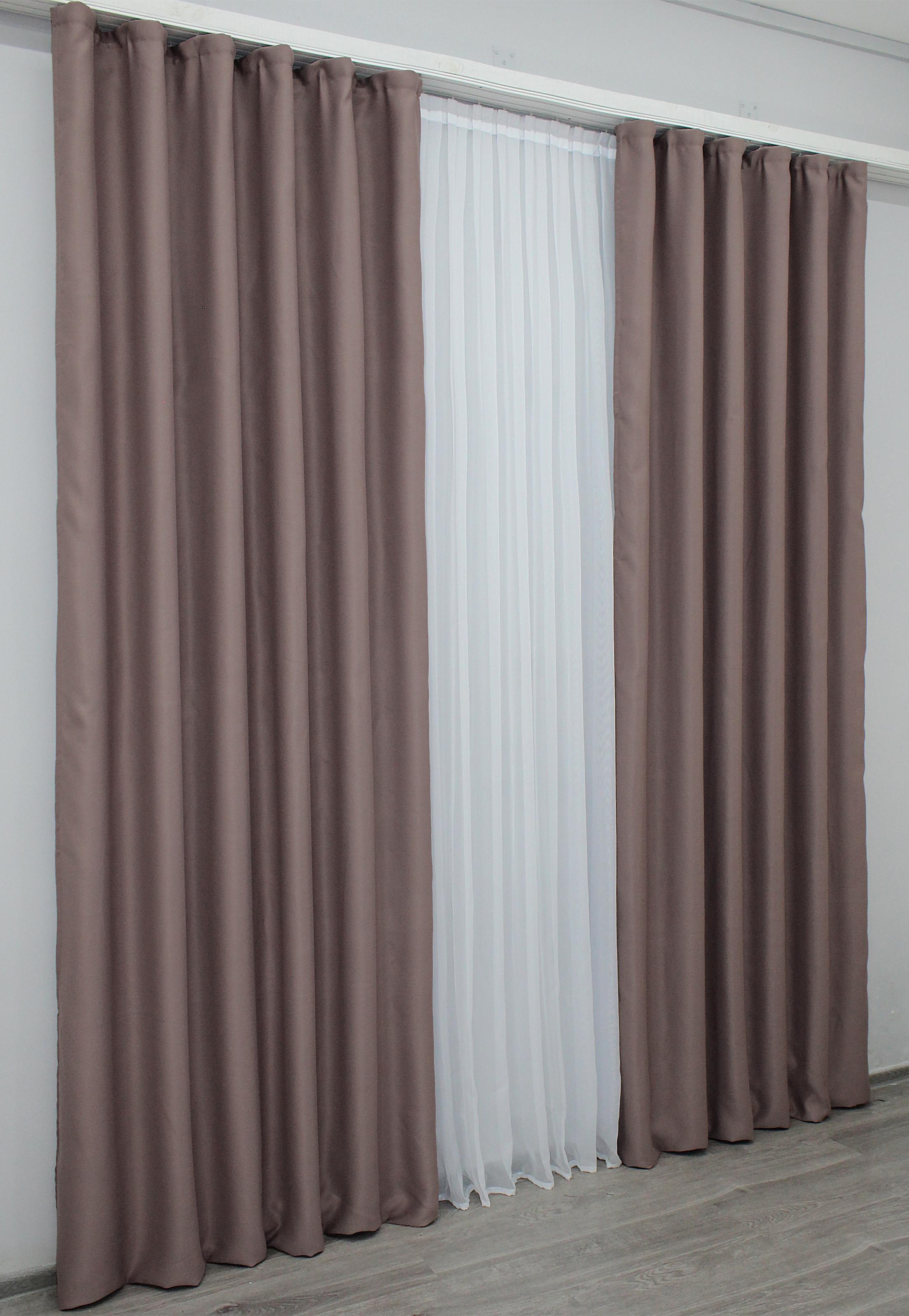 Комплект штор VR-Textil Bagema Rvs № 1245ш блекаут 150х270 см 2 шт. Пудровий (33-0062) - фото 5