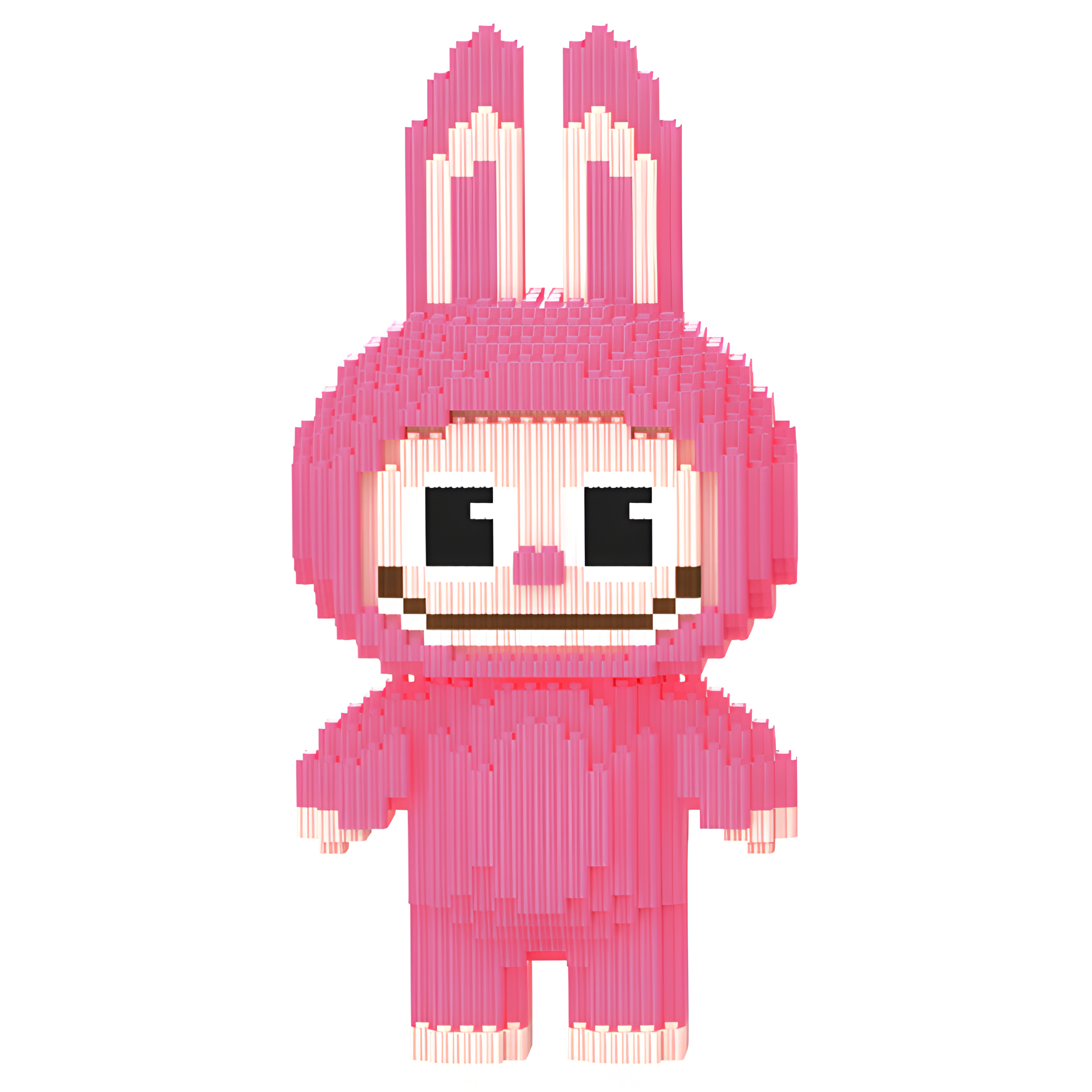 Конструктор детский Magic Blocks Зайчик Лабубу 3132 деталей Малиновый (9186)