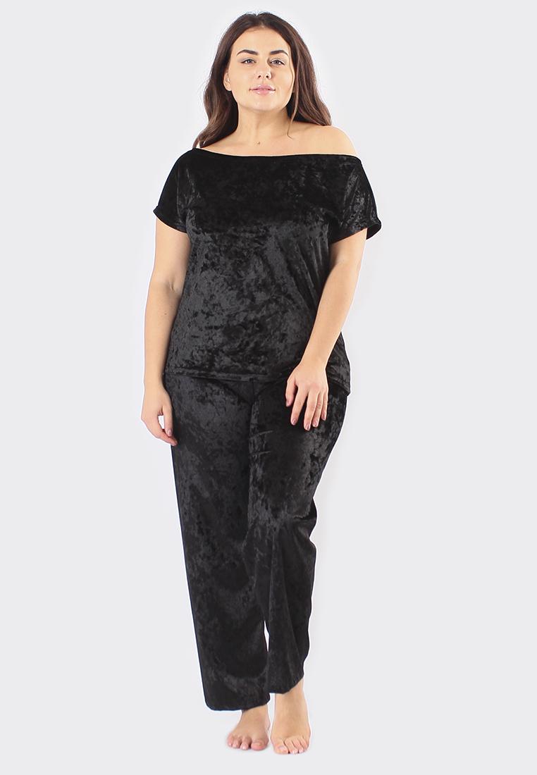 Домашній костюм Ghazel 17111-68 Едіта миша велюр р. 48 Чорний (5668148)