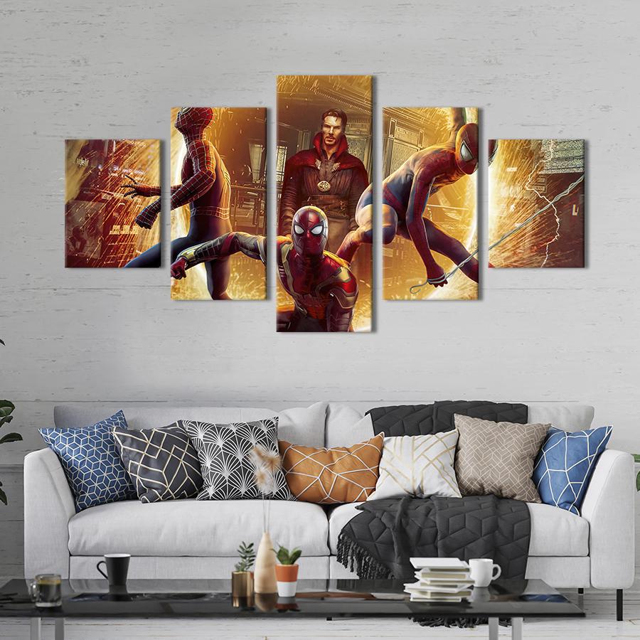 Модульная картина из 5 частей Spider-Verse and Doctor Strange 112x54 см (707-52)