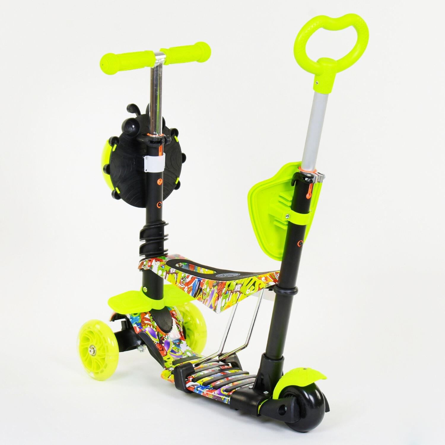 Самокат Best Scooter 5в1 PU колеса с подсветкой Multicolor (84220) - фото 2