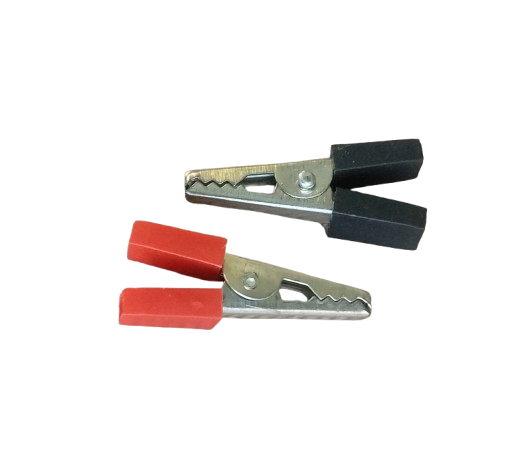 Зажим крокодил электрический ЗКС-3 30 мм 3А пара Черный/Красный (896)