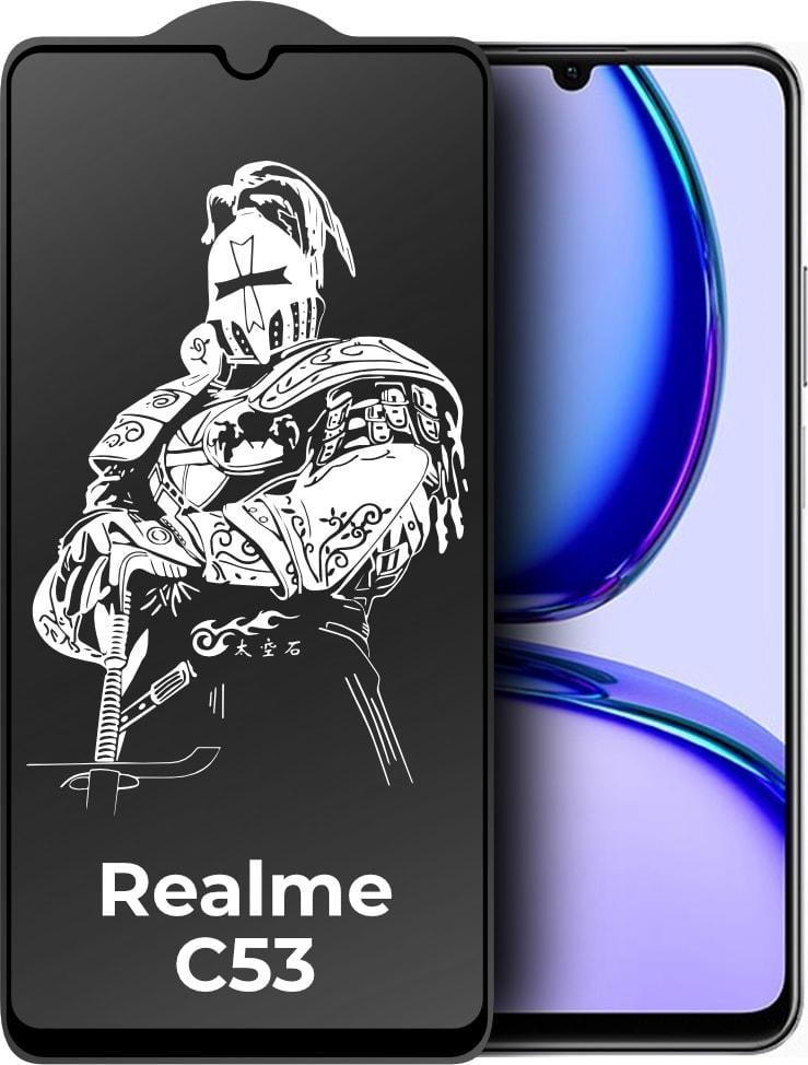 Захисне скло King Fire Realme C53 (Full Glue) Black