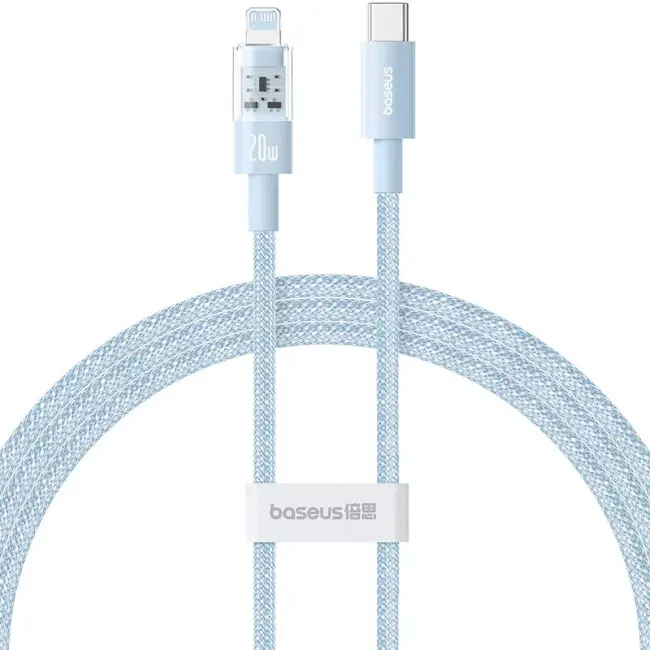 Кабель BASEUS Gem Fast-Charging Cable Type-C to Lightning P10373001311-00 20W 1 м Blue