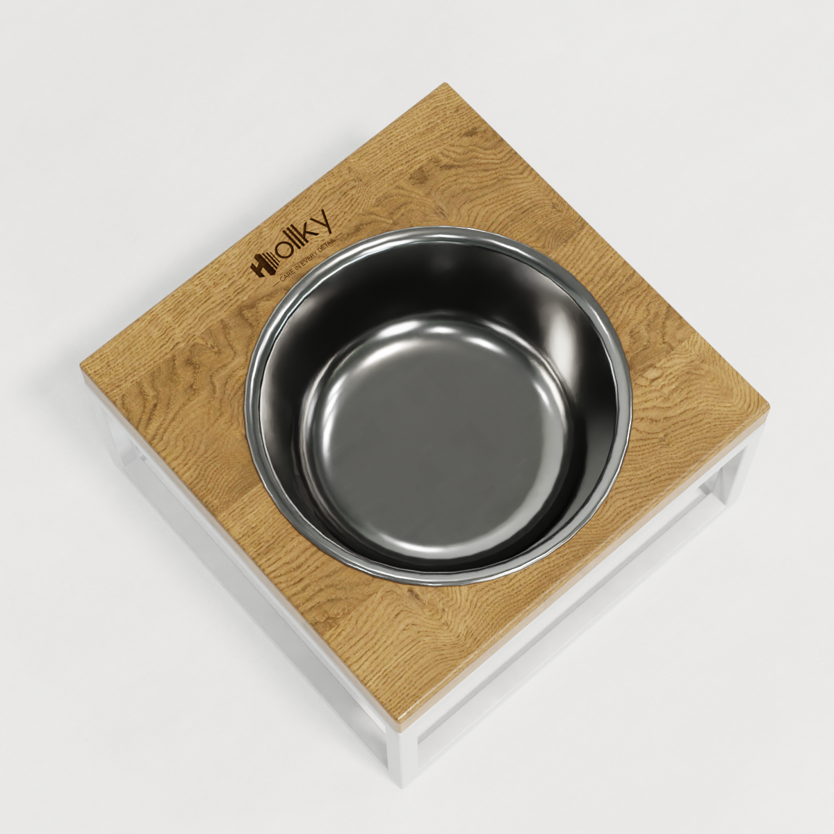 Миска на подставке для кошек и средних собак Hollky Base Solo M 0,8 л (M-212110-WHNT) - фото 8 Миска на подставке для кошек и средних собак Hollky Base Solo M 0,8 л (M-212110-WHNT) - фото 8