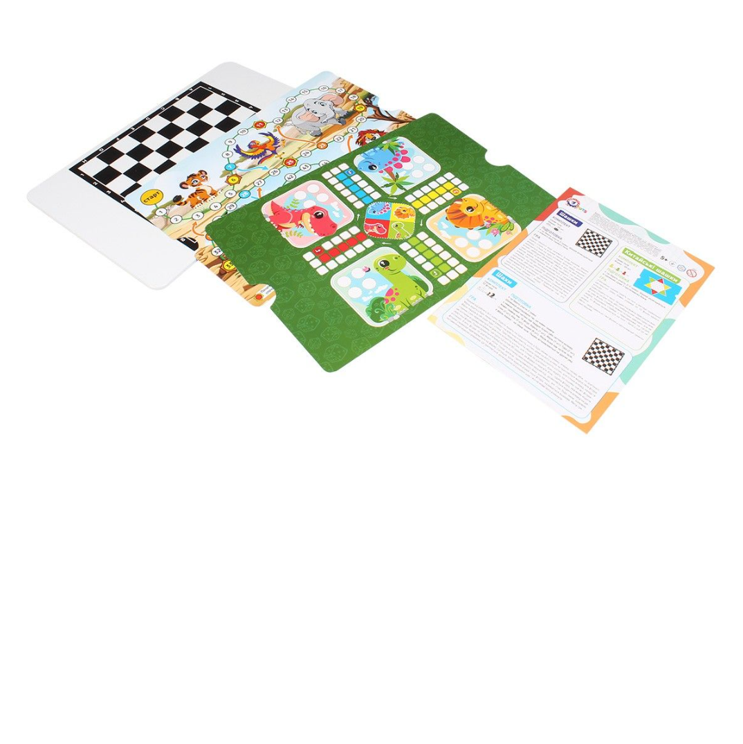 Набор детских настольных игр 7в1 со столиком-органайзером Белый - фото 4 Набор детских настольных игр 7в1 со столиком-органайзером Белый - фото 4