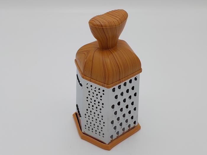 Терка кухонная шестисторонняя для овощей нержавеющая сталь 22 см (20256) - фото 2