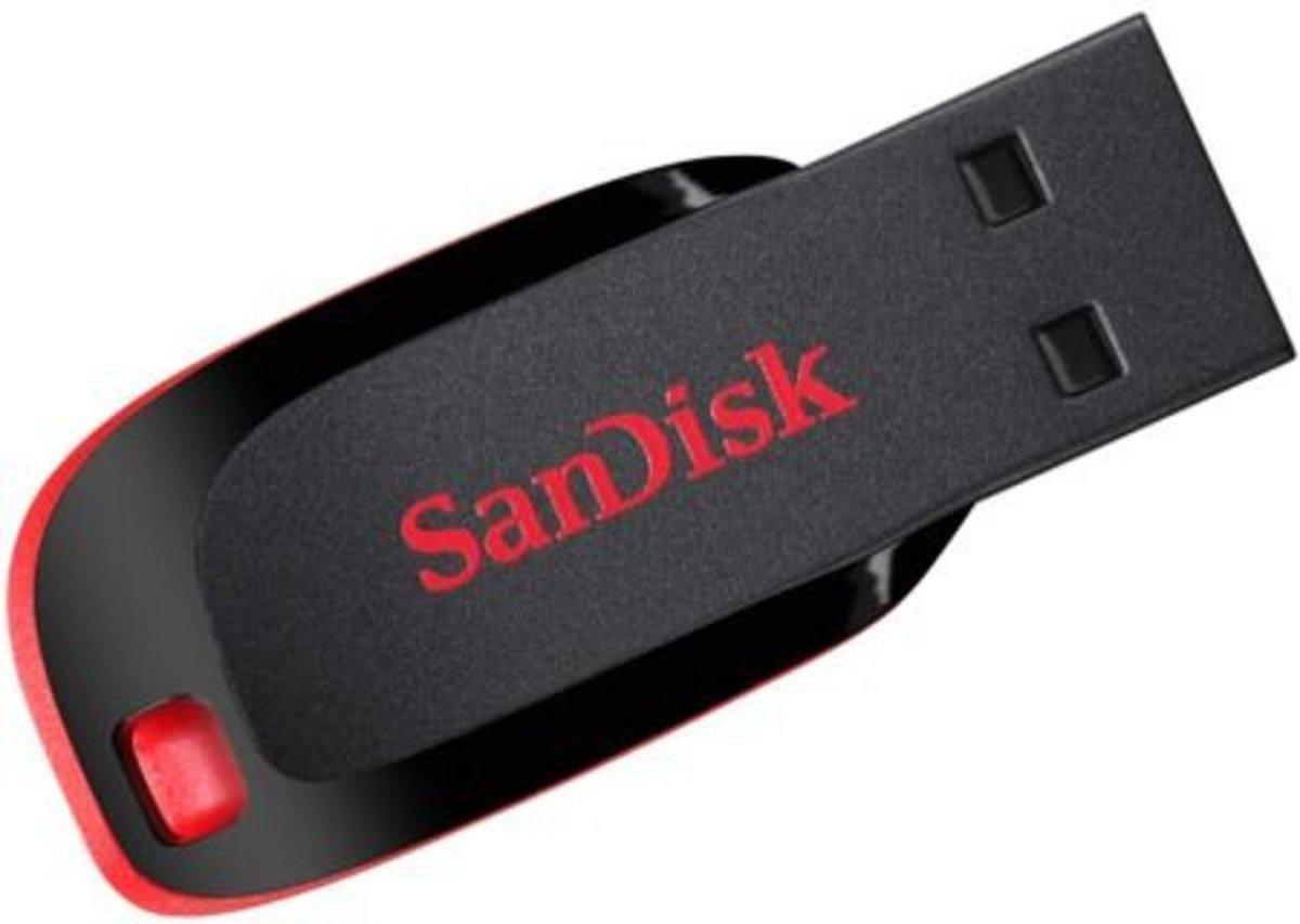 Флеш-память для ноутбука Flash SanDisk USB 2.0 Cruzer Blade 32Gb Black/Red (SDCZ50-032G-B35) - фото 2