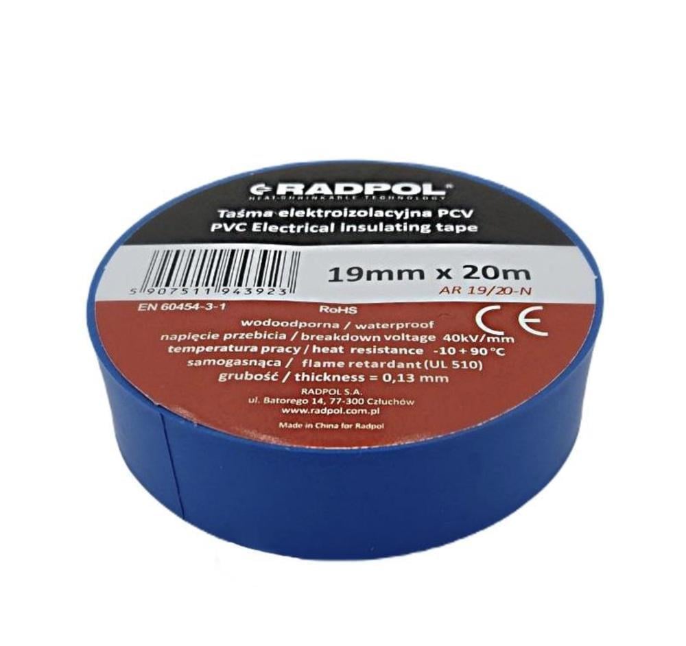 Изолента морозостойкая Radpol 0,13х19 мм/20 м Синий (AR 19/20-N)