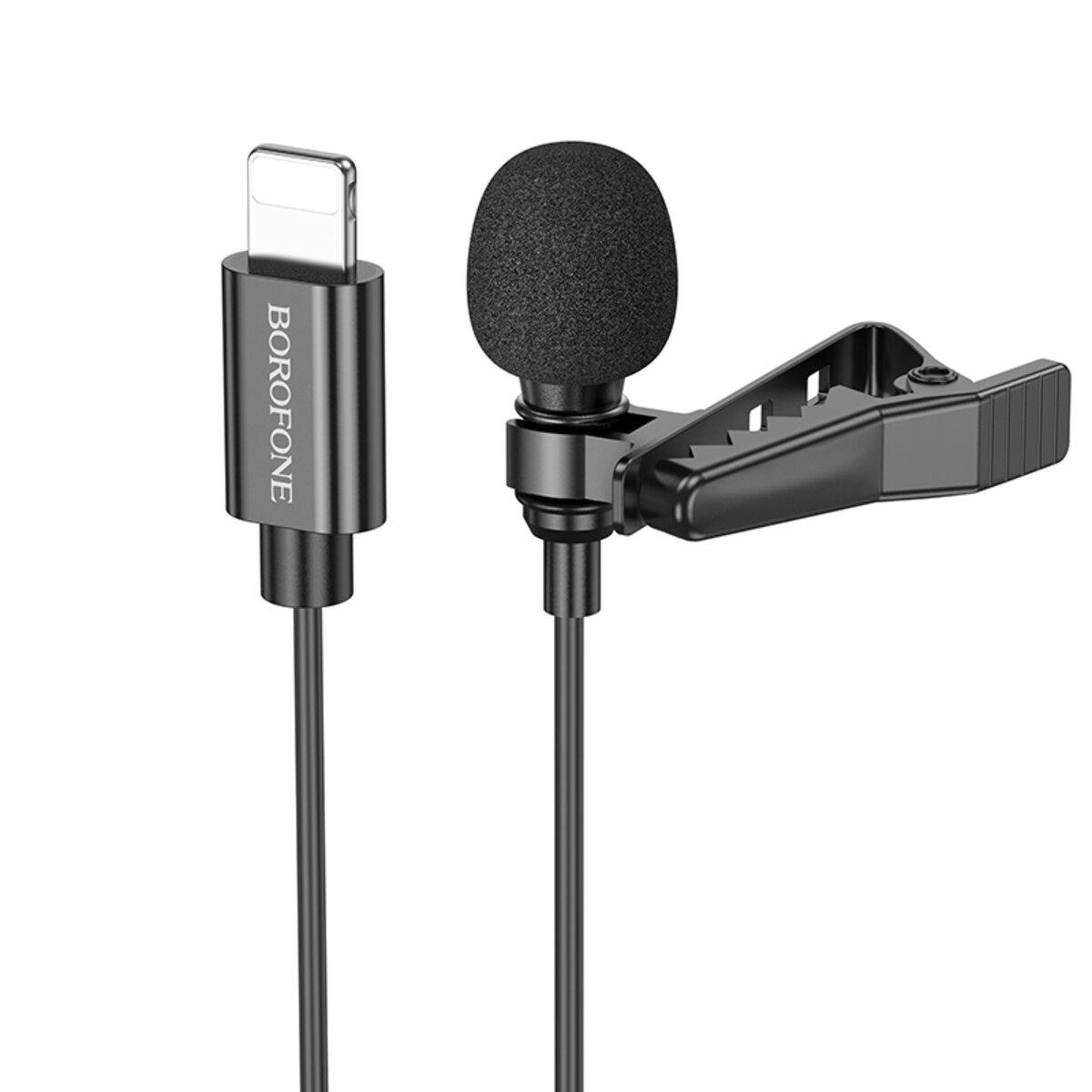 Мікрофон Borofone BFK11 Elegant lavalier microphone iP 2 м Black (19556820)