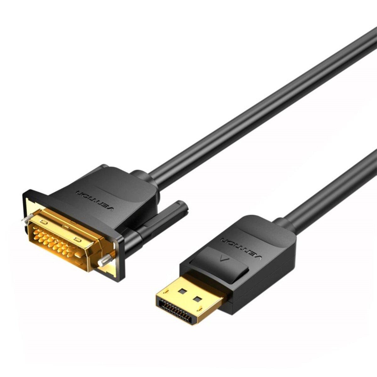 Кабель Vention DisplayPort DVI-D HAFBH 2 м Black (25173626)