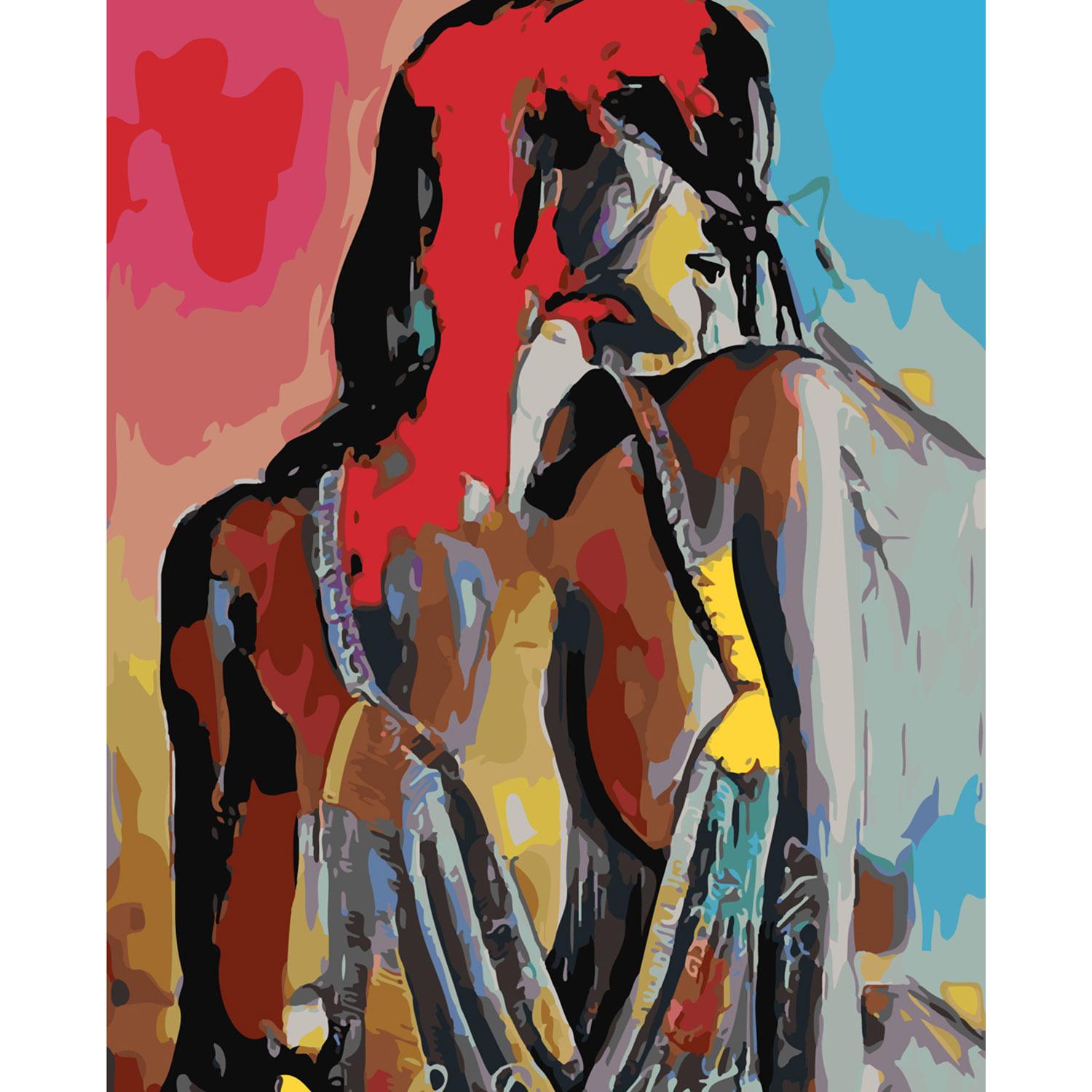 Картина по номерам Strateg Акварельная девушка 40х50 см (SY6212)