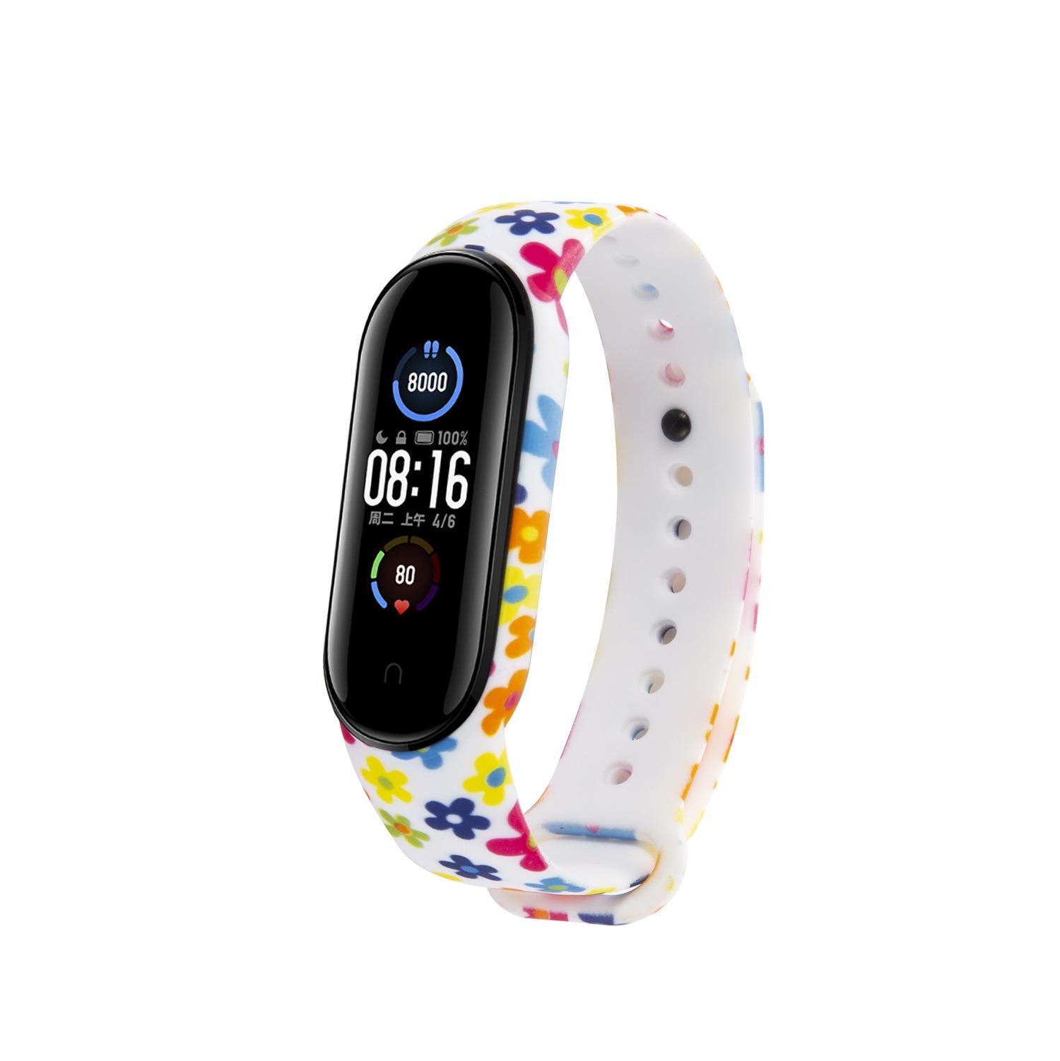 Ремешок MRK Colorful для фитнес браслета Xiaomi Mi Band 6/5 силиконовый (37) - фото 1