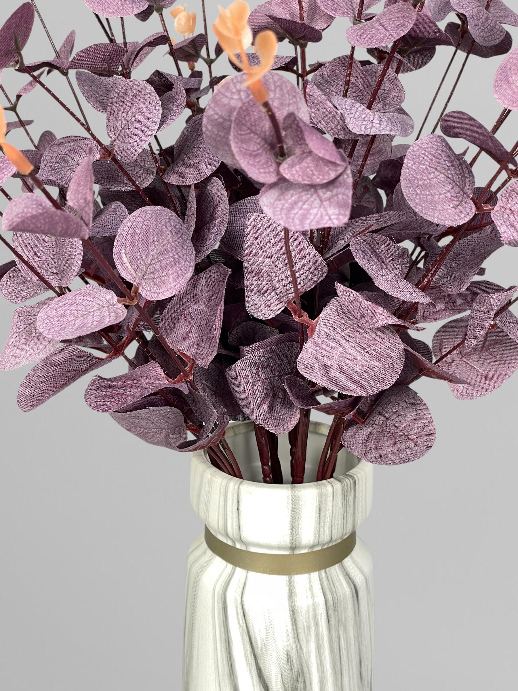 Искусственный куст эвкалипта 46 см Темно-бордовый (Р05001) - фото 9