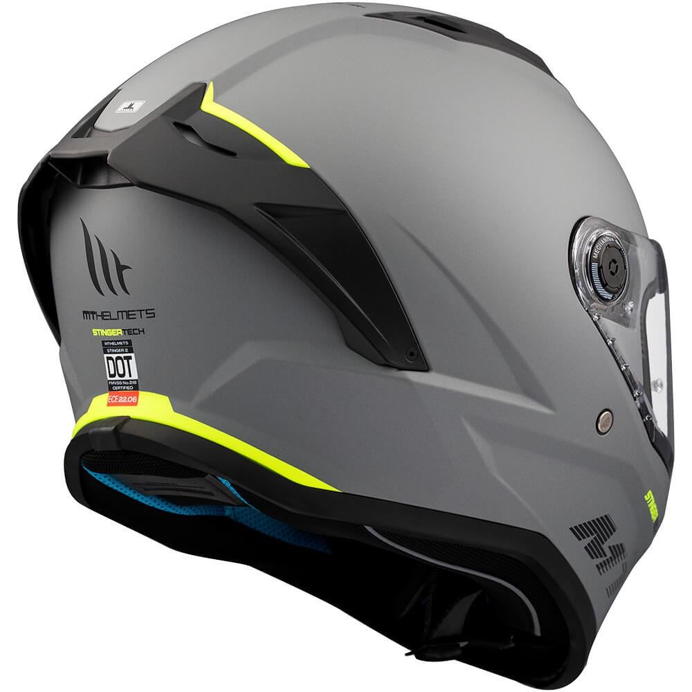 Мотошлем MT HELMETS STINGER 2 A12 Solid XS Matt Grey (29245) - фото 6
