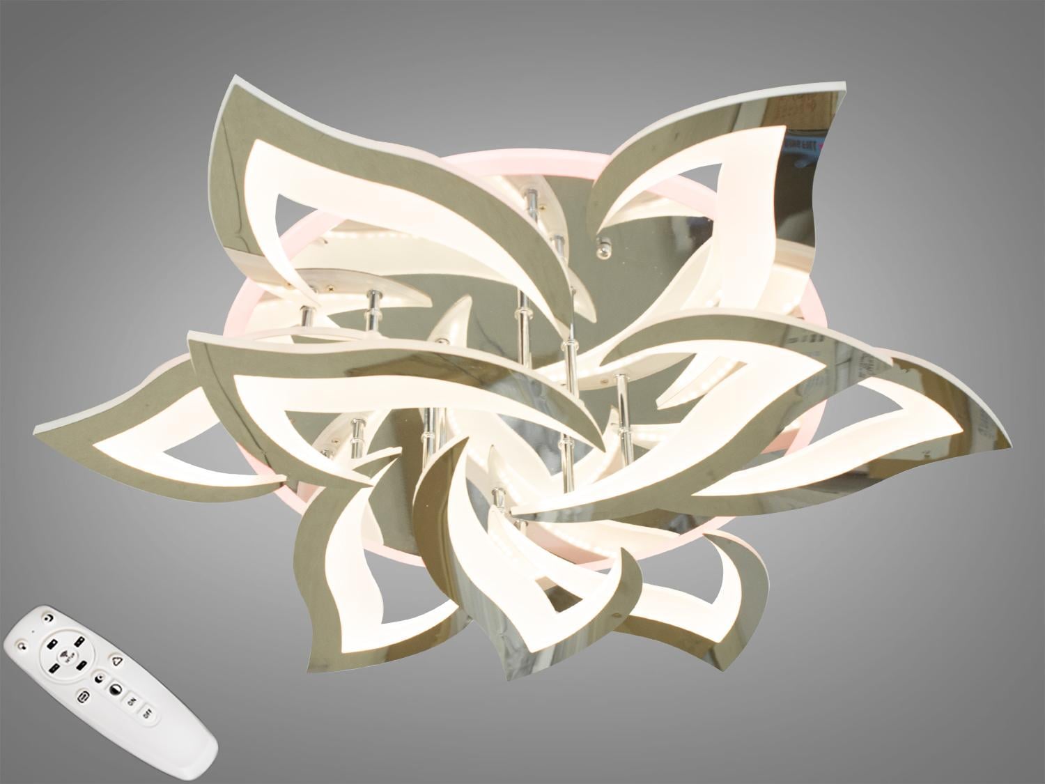 Потолочная люстра Diasha 8146/6+3HR 3col dim LED с димером 150W Хром