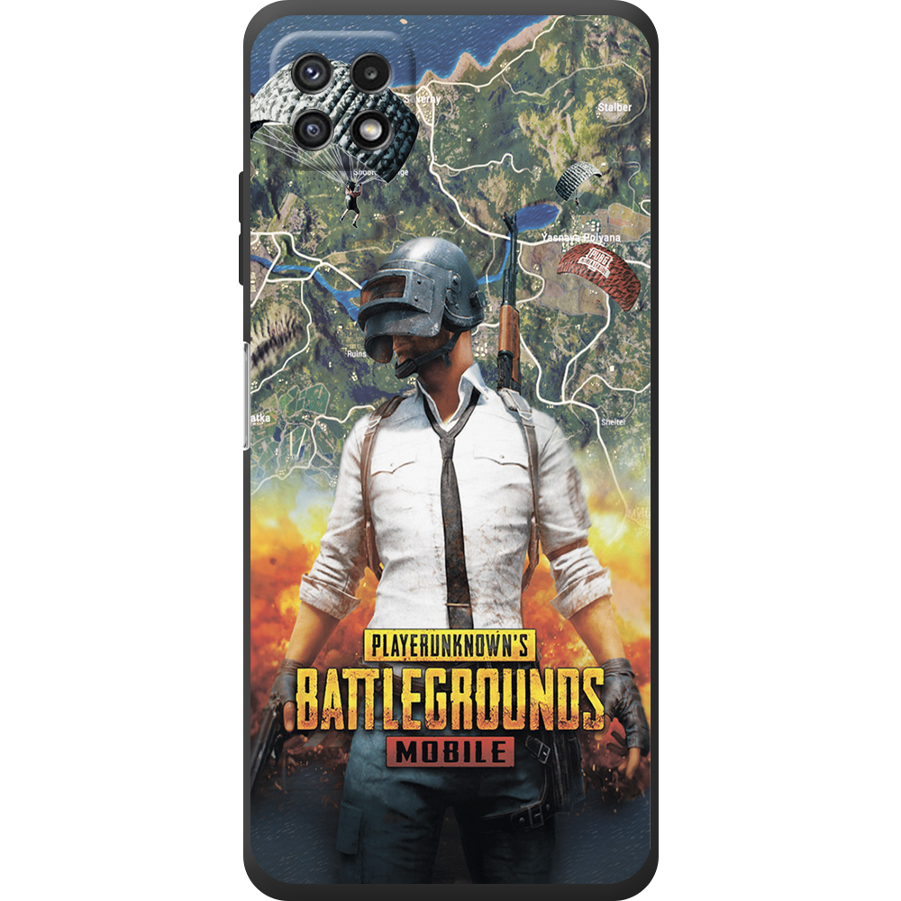 Чохол BoxFace Samsung Galaxy A22 5G (A226) PUBG Mobile Чорний силікон (44332-up2309-44335)