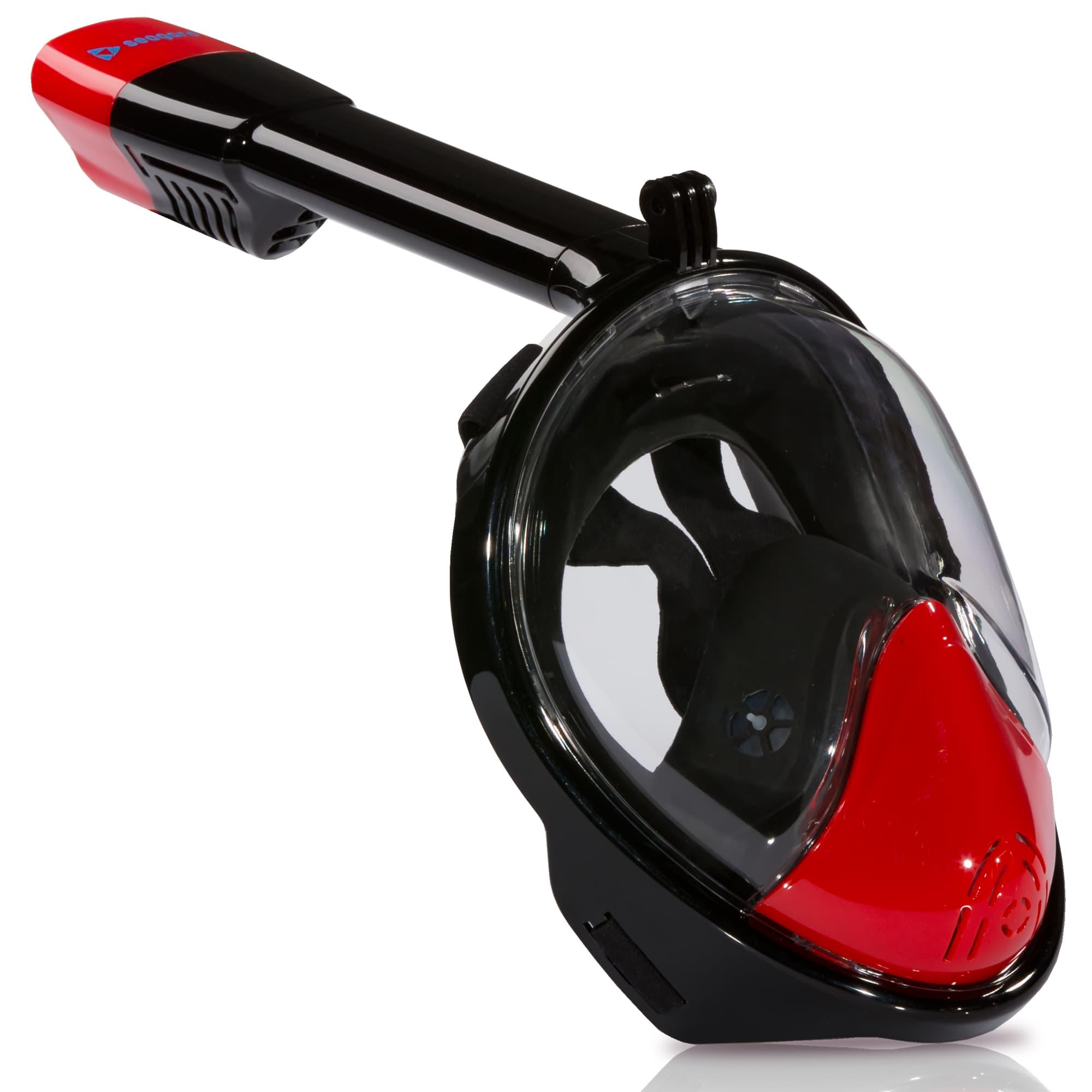 Маска для плавания Seagard Easybreath-II с 4 клапанами Черный/Красный