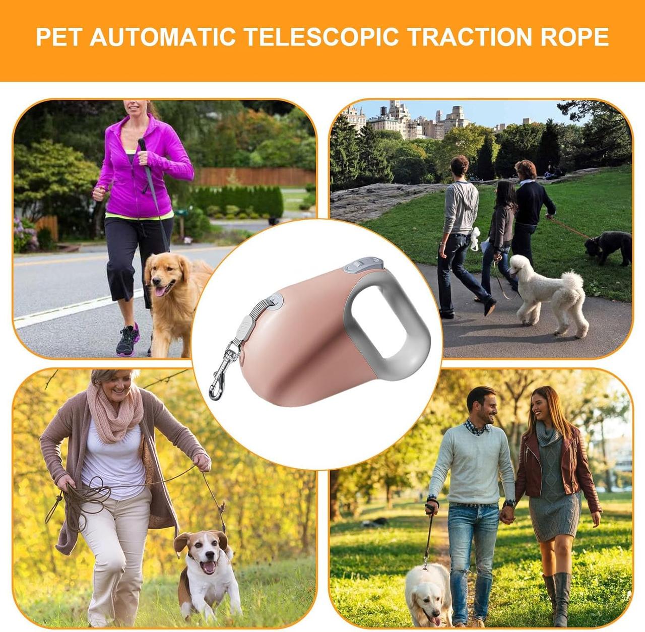 Повідець-рулетка для вигулу собак Kimpets 5 м Рожевий (2451738120) - фото 4 Повідець-рулетка для вигулу собак Kimpets 5 м Рожевий (2451738120) - фото 4