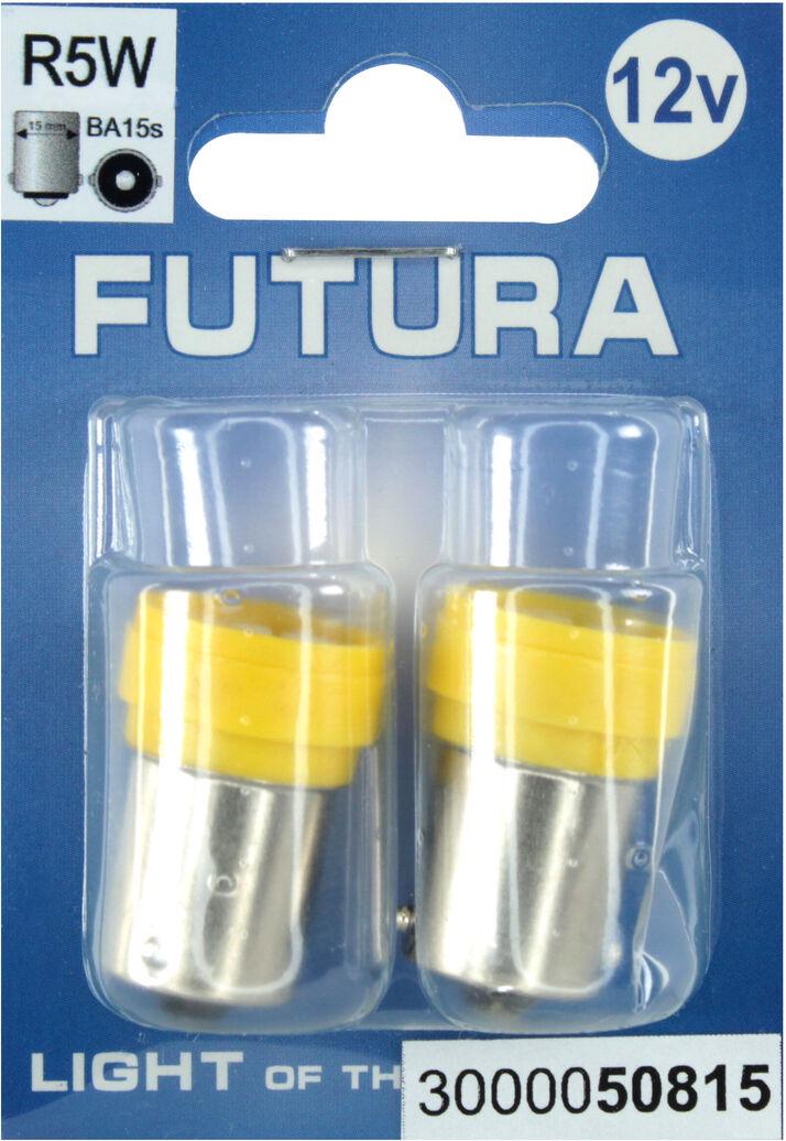 Лампочка FUTURA Черешня LED SMD 12V 6 диодов R5W BA15s 2 шт. Желтый (50815)