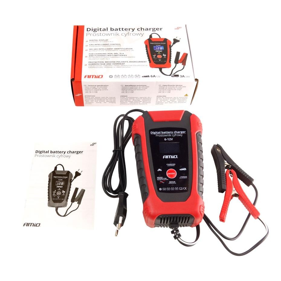 Зарядное устройство Amio АКБ 6V/12V 6А 160 А/год
