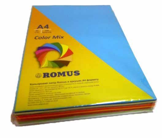 Папір кольоровий Romus A4 80 г/м2 245 аркушів 7 кольорів Mix Color (R51048)