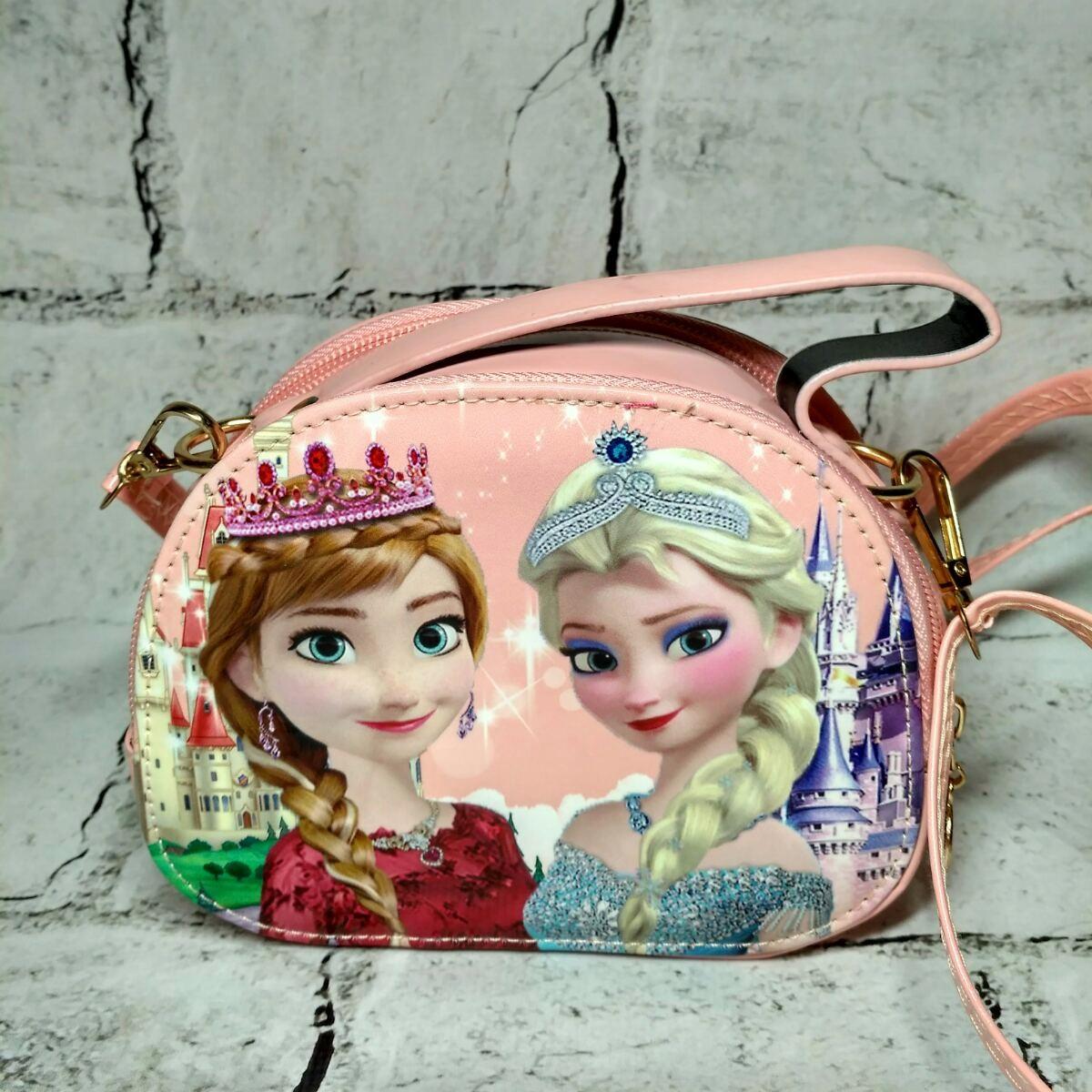 Сумочка дитяча для дівчинки лакова з ремінцем Ельза 15х12х5 см Персиковий (731-6)