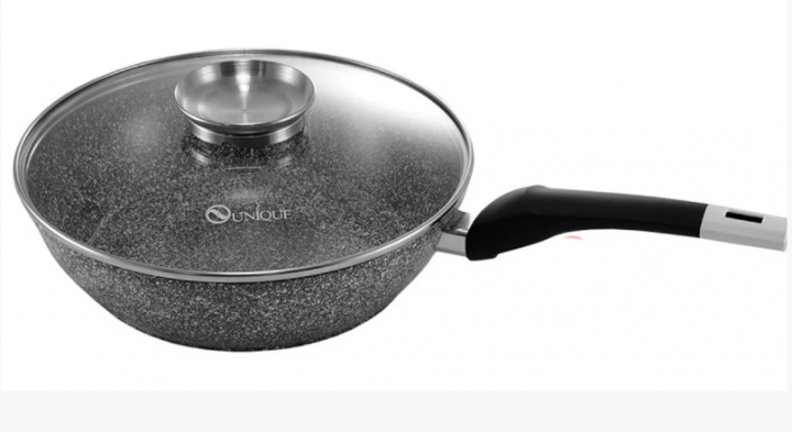 Сковорода глибока UNIQUE UN-5171 24 см з кришкою (IR003999) - фото 2