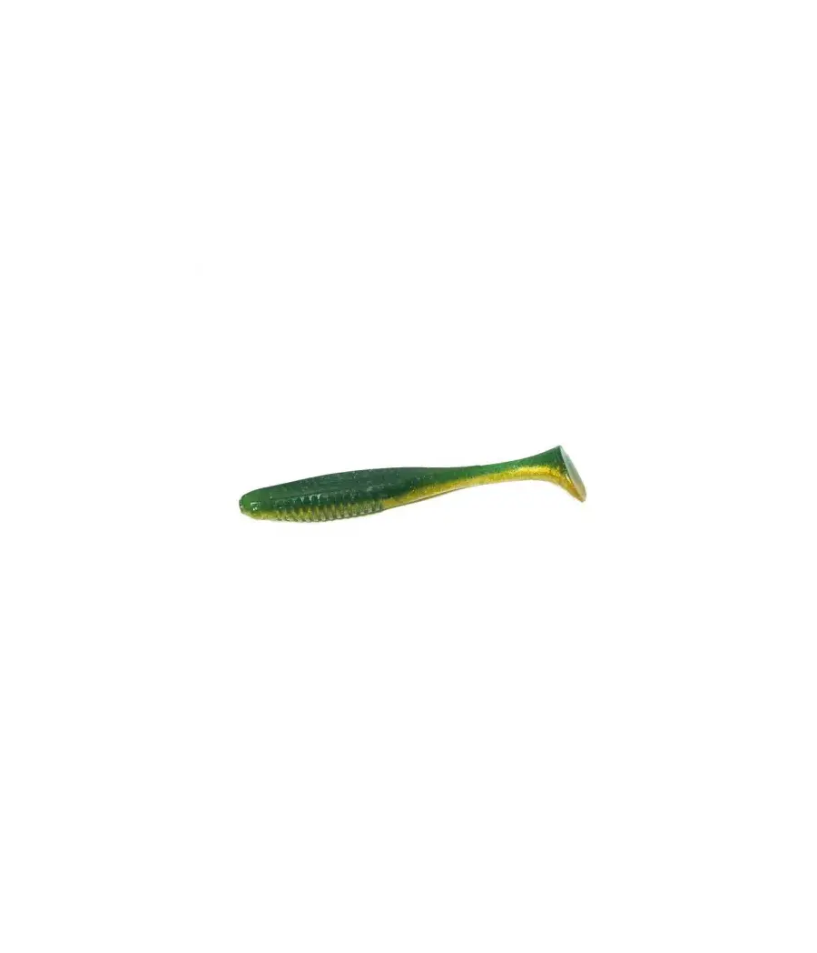 Силиконовая приманка Bait Breath ETShad 3,4" 7 шт. 958 Gold Green 2 tone color