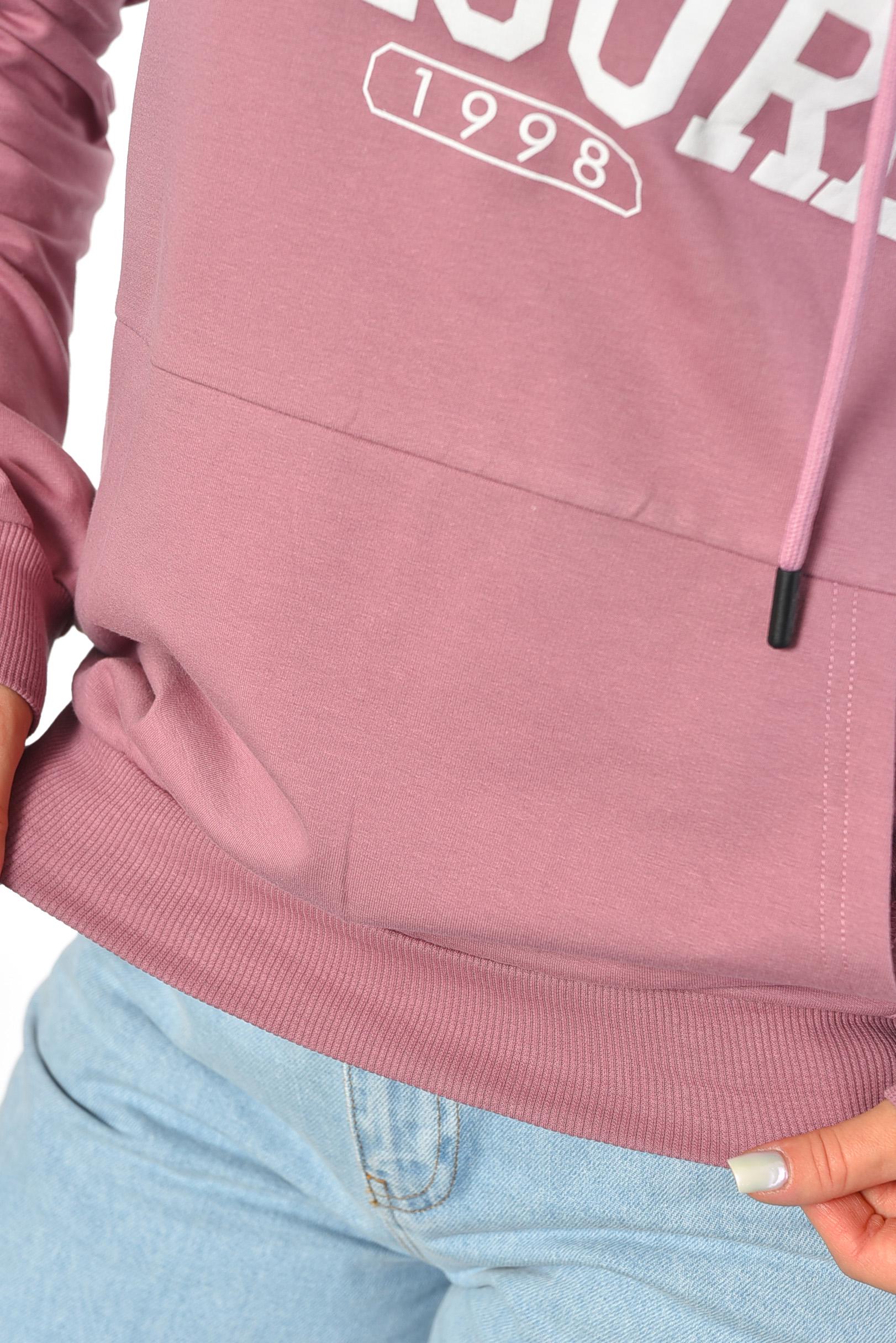 Худи женское L Темно-розовый (189906) - фото 4 Худи женское L Темно-розовый (189906) - фото 4