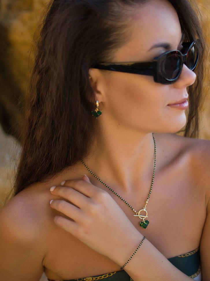 Чокер з авантюрину з підвіскою серце (5385) - фото 6 Чокер з авантюрину з підвіскою серце (5385) - фото 6