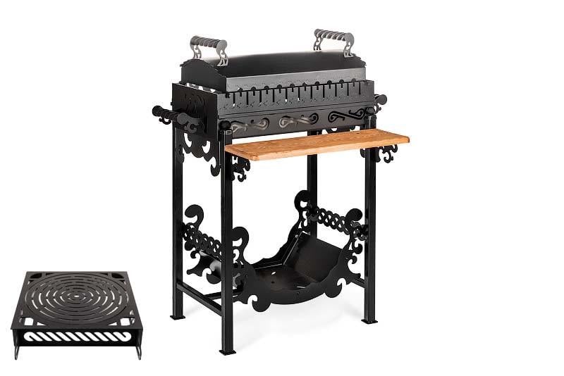 Мангал-гриль Smoke House BBQ 850х600х900 мм на 15 шампурів збірно-розбірної з BBQ кришкою та підставкою (27860585)