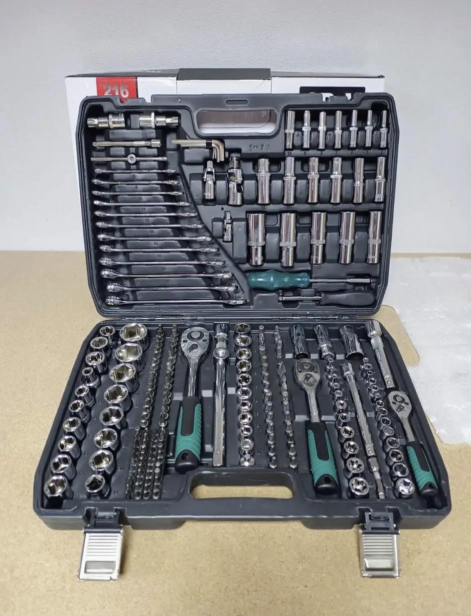 Набор инструментов WerkMaster WM-216C 216 пр. в усиленном кейсе 4-32 мм Черный (45678) Набор инструментов WerkMaster WM-216C 216 пр. в усиленном кейсе 4-32 мм Черный (45678)