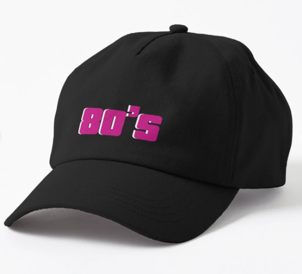 Кепка унисекс Malfini с принтом "80`S Восьмидесятые" Черный (ПН239К-1)