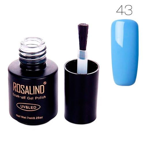 Гель-лак для ногтей маникюра Rosalind 7 мл шеллак для UV LED 43 Blue (312851)