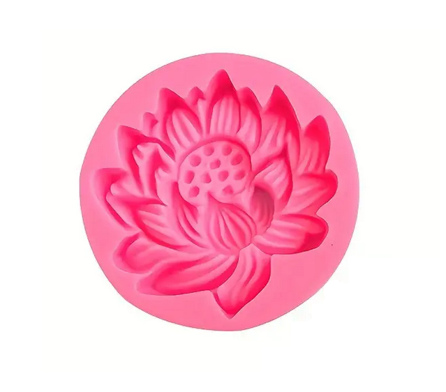 Силиконовая форма для выпечки и желе в форме лотоса Розовый (UL- 4350)