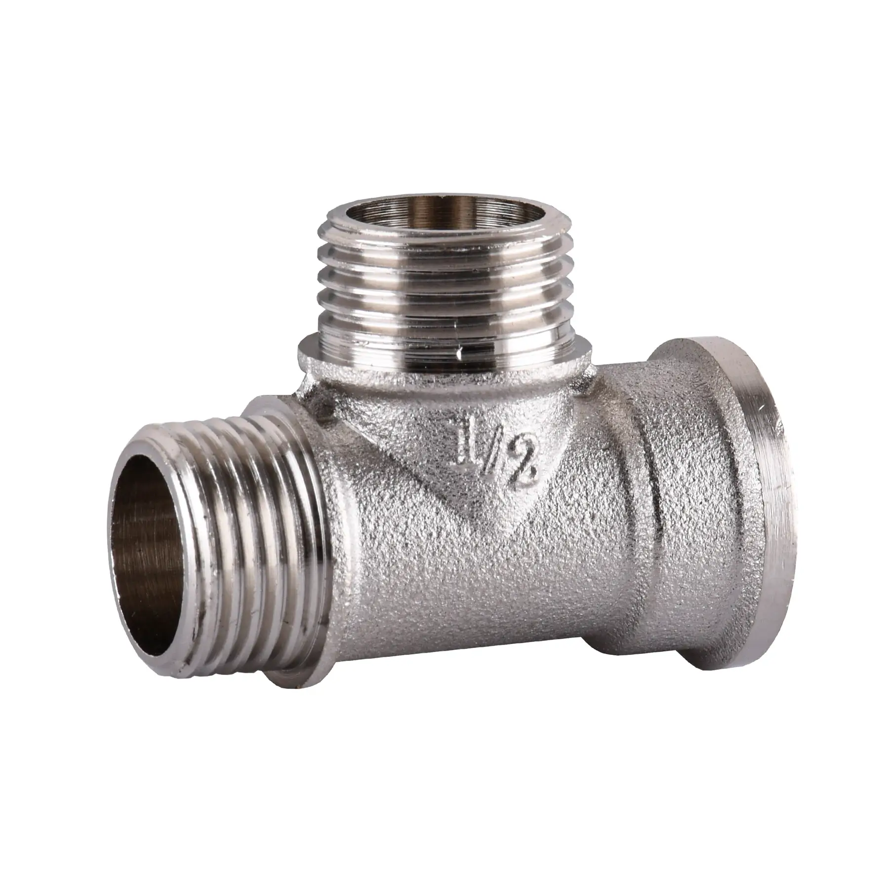 Тройник никелированный VA 1/2" ВРх1/2" ЗРх1/2" ЗР штампованный (А0204Анк)