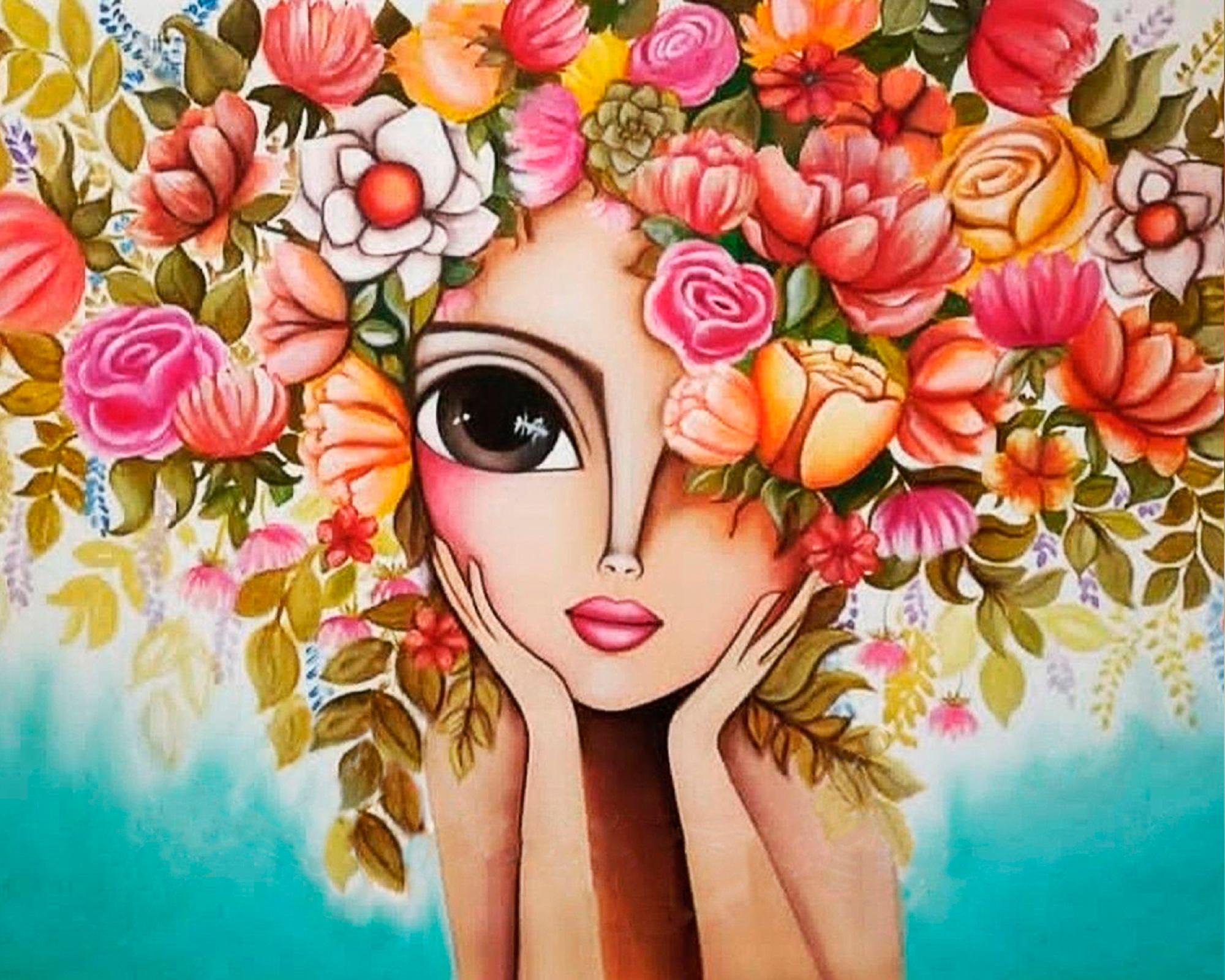 Алмазная мозаика на подрамнике Santi Цветущая красота 40x50 см (Top-954331)