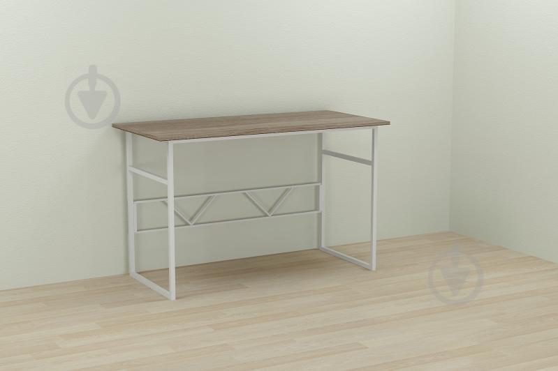 Компьютерный стол Ferrum-decor Раян 75x120x60 белый ДСП Дуб Сонома Труфель 16мм