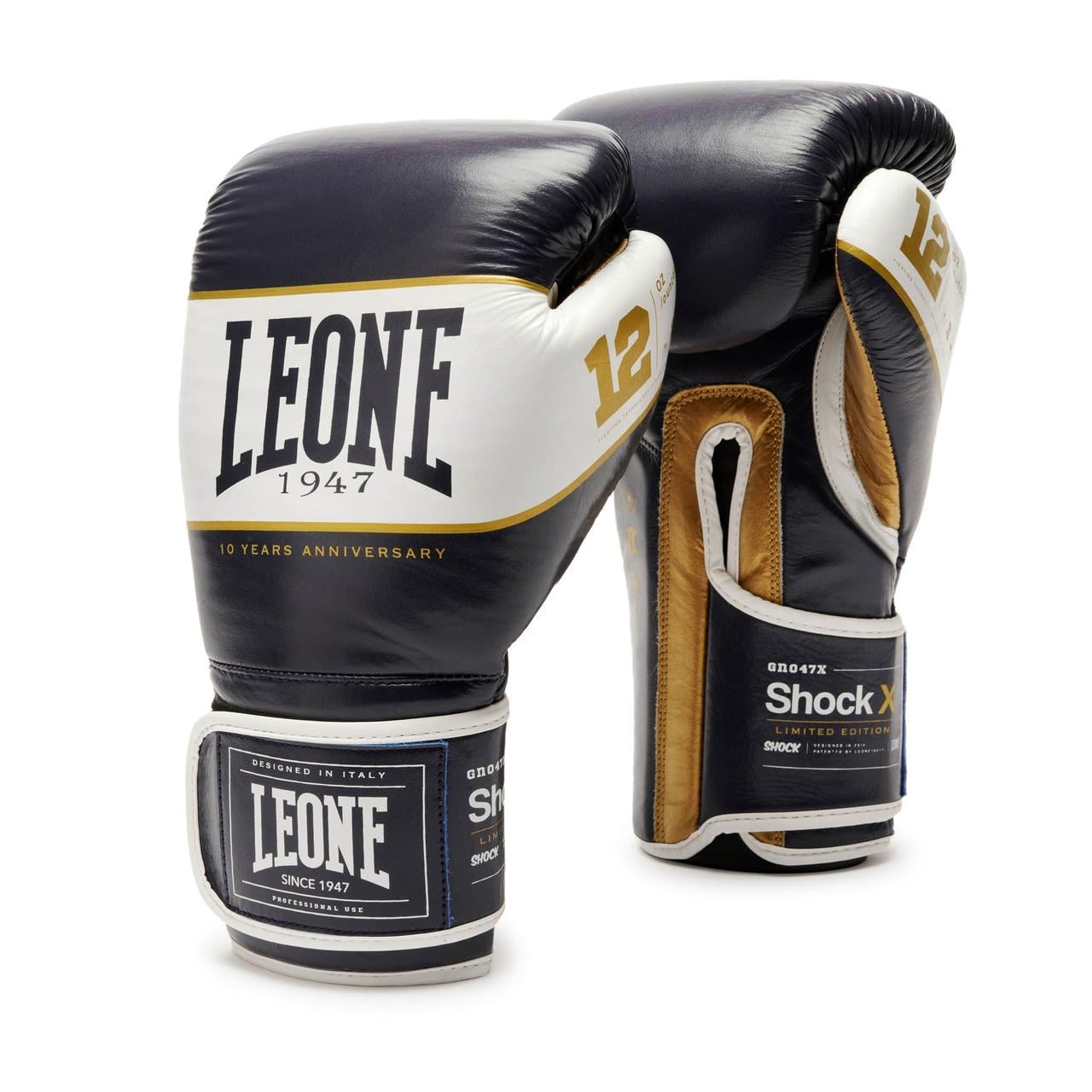 Боксерские перчатки Leone Shock X 16 унций Blue (500207)