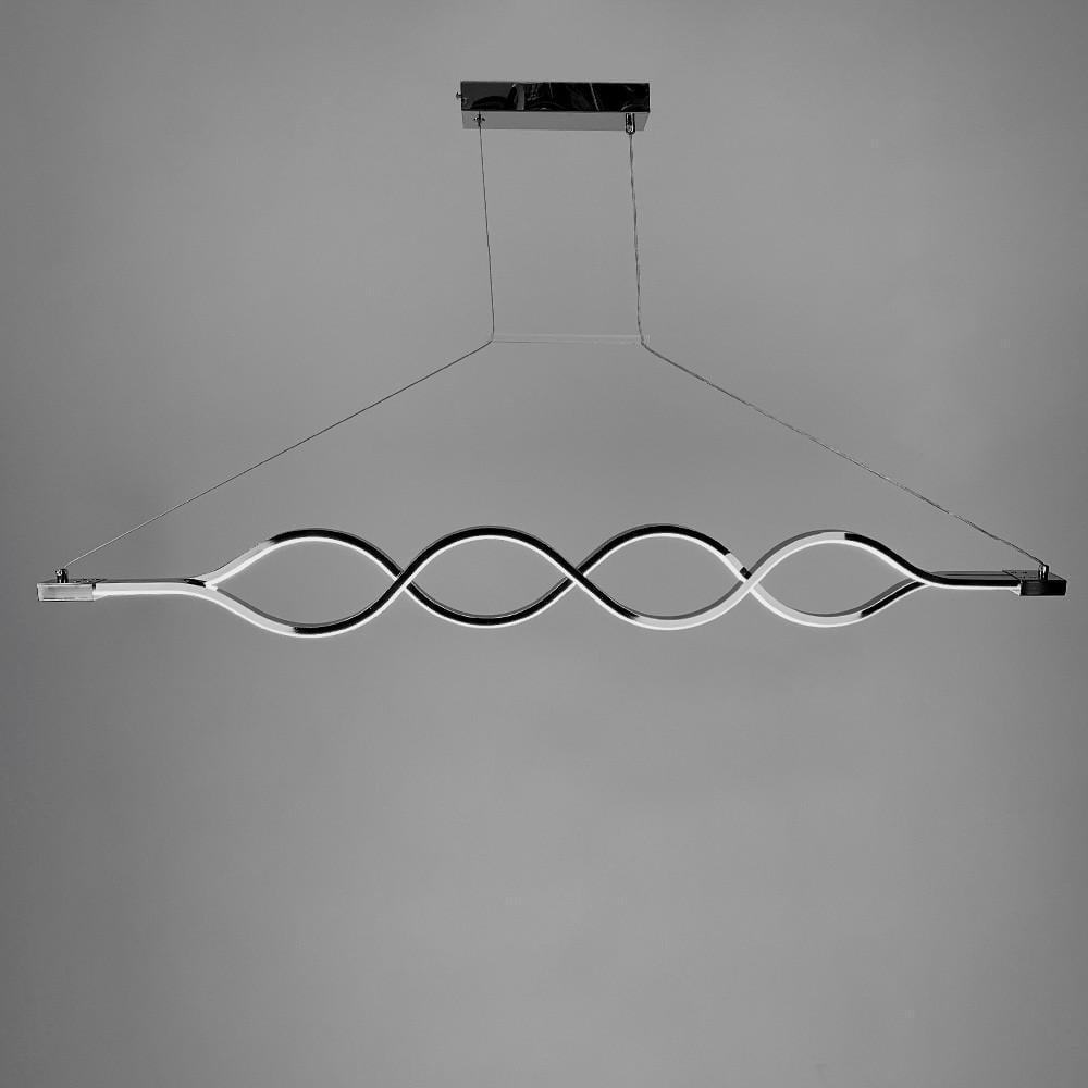 Люстра современная Waterlines 100 см Серебряный (h 33L Ch)