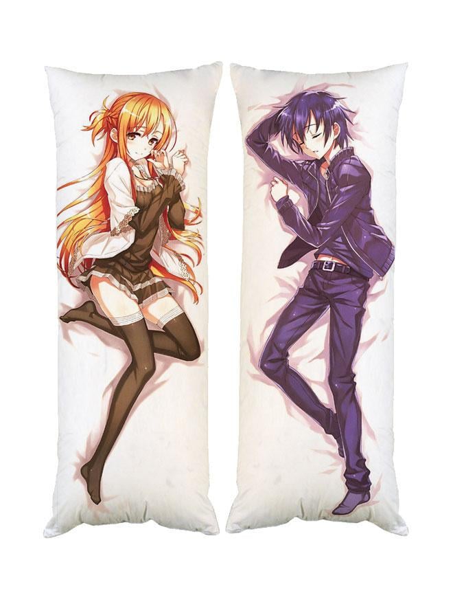 Подушка дакимакура Мастера Меча Онлайн Асуна Кирито декоративная ростовая для обнимания 50x170 см (1834020160)