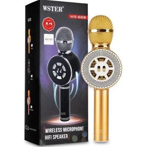 Микрофон детский Wster WS-669 USB/microSD/AUX/Bluetooth с функцией караоке (14527-2) - фото 3