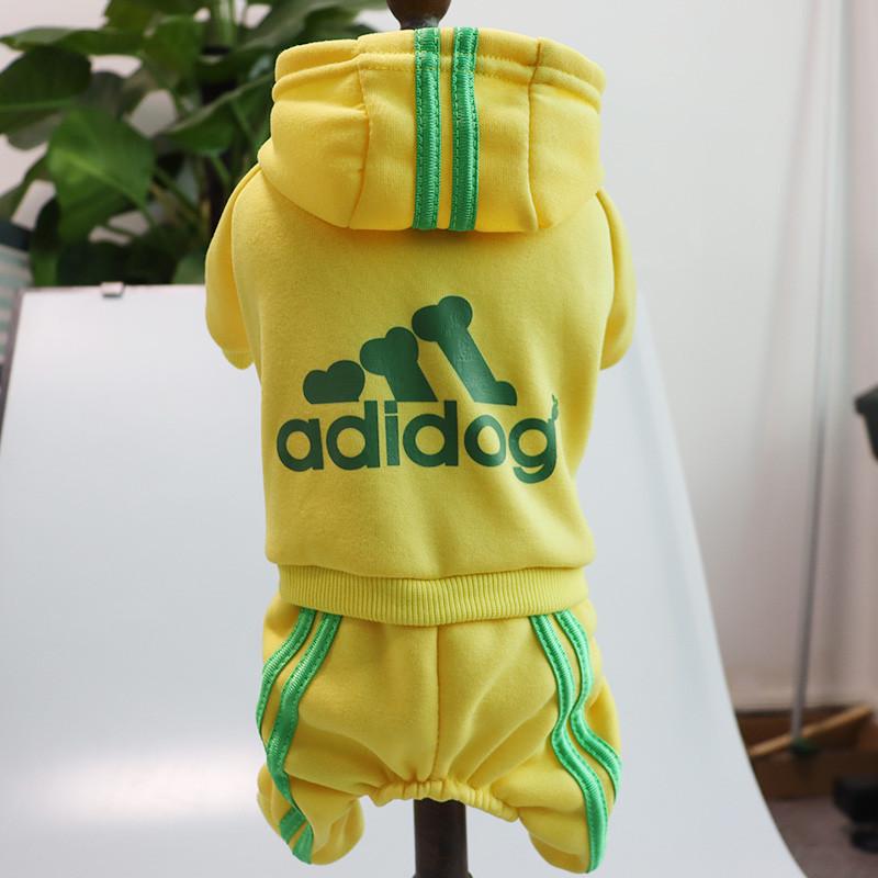 Костюм спортивный для собак с надписью "Adidog" S Желтый (1789474115)