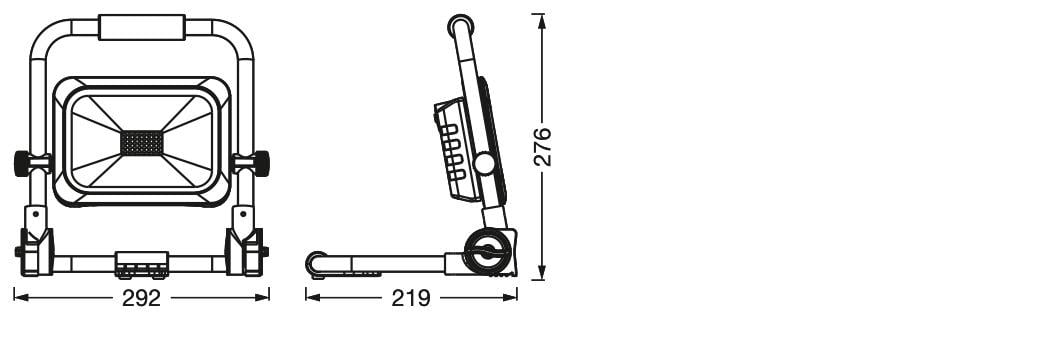 Прожектор Osram Worklight Val Bat LED 30W 5V 3000lm 6500K IP54 DIM 292x219x276 мм с аккумулятором (4099854430534) - фото 4 Прожектор Osram Worklight Val Bat LED 30W 5V 3000lm 6500K IP54 DIM 292x219x276 мм с аккумулятором (4099854430534) - фото 4