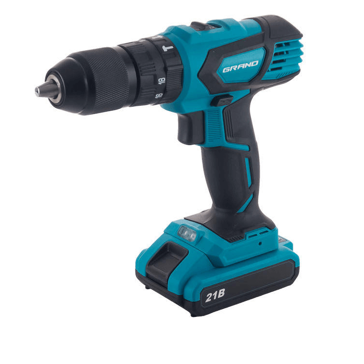 Шуруповерт аккумуляторный Grand ДА-21У ударный 3 А/Ч 21 Вольт